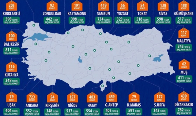 TOKİ’den 304 TL'den başlayan taksitlerle sahip olma fırsatı! İşte il il TOKİ konut projeleri